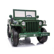 MINI VOITURE JEEP WILLYS 3 PLACES 24V avec pneu EVA, Vert