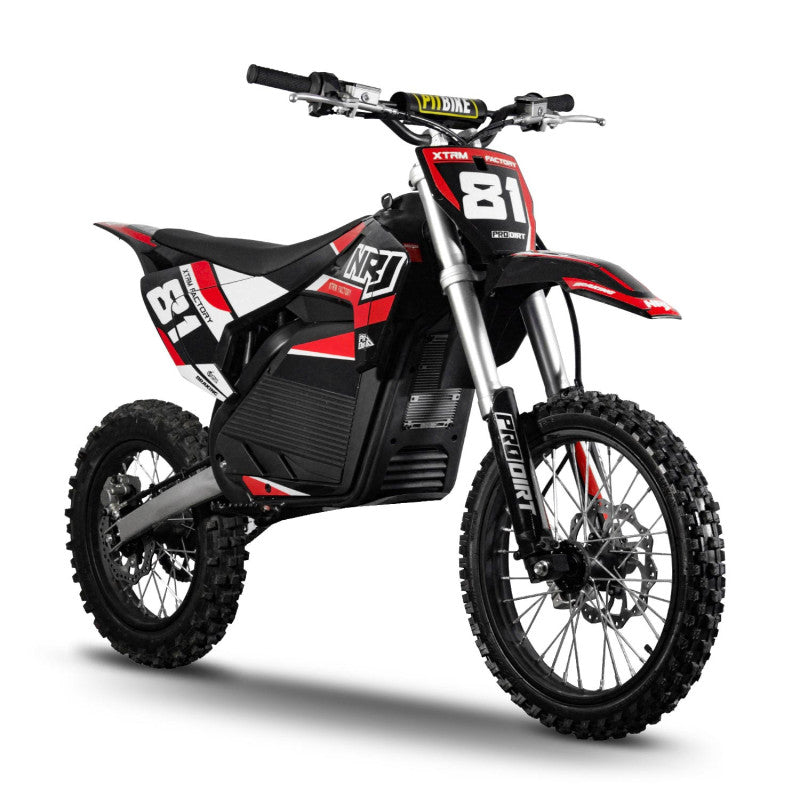 Motocross électrique NRJ 5000WATTS - 72V30AH - 17/14 - ROUGE