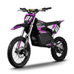 Motocross électrique NRJ 5000WATTS - 72V30AH - 17/14 - ROSE