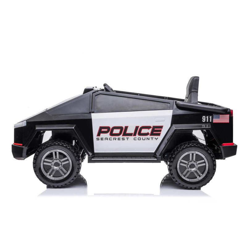 Voiture électrique enfant 12V, Tesla Cybertruck Police