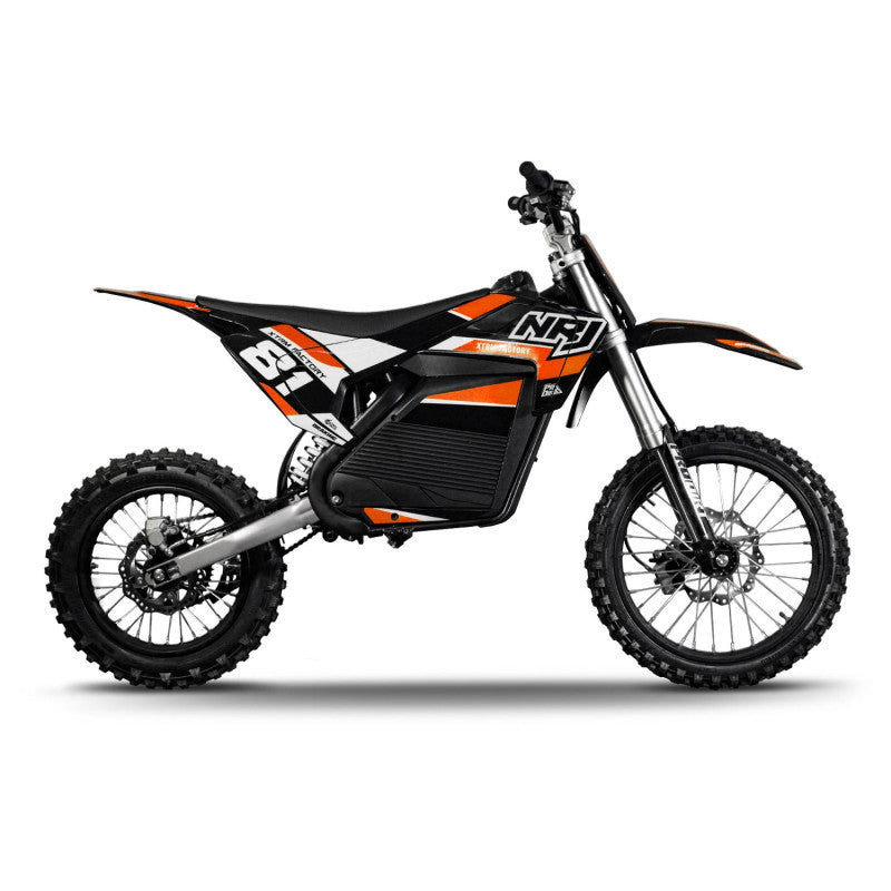 Motocross électrique NRJ 5000WATTS - 72V30AH - 17/14 - ORANGE