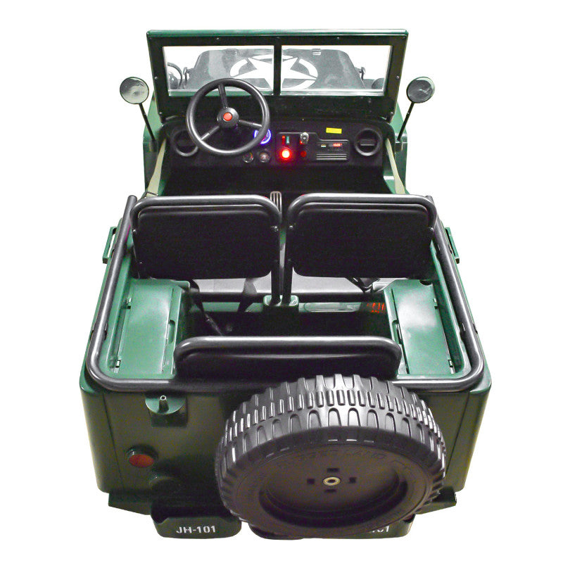 MINI VOITURE JEEP WILLYS 3 PLACES 24V avec pneu EVA, Sable