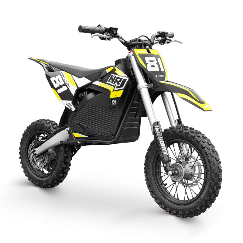 Dirt bike 1000W lithium pour enfant NRJ 12/10 Jaune
