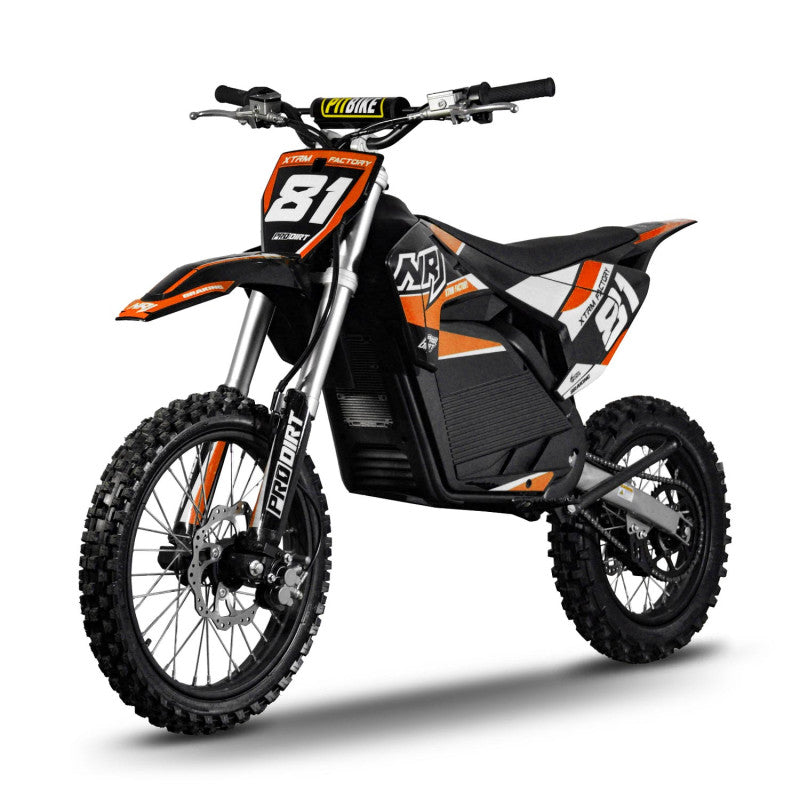 Motocross électrique NRJ 5000WATTS - 72V30AH - 17/14 - ORANGE