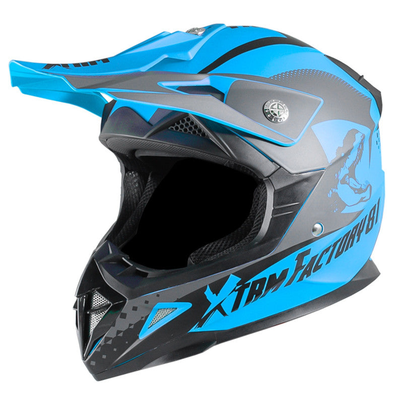 Casque moto enfant XTRM 81, Bleu, XL KID 53-54cm