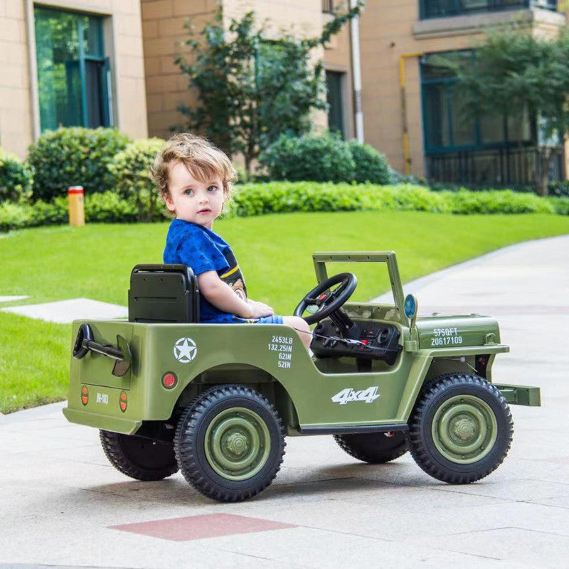 Voiture mini JEEP 12V 1 place, Vert