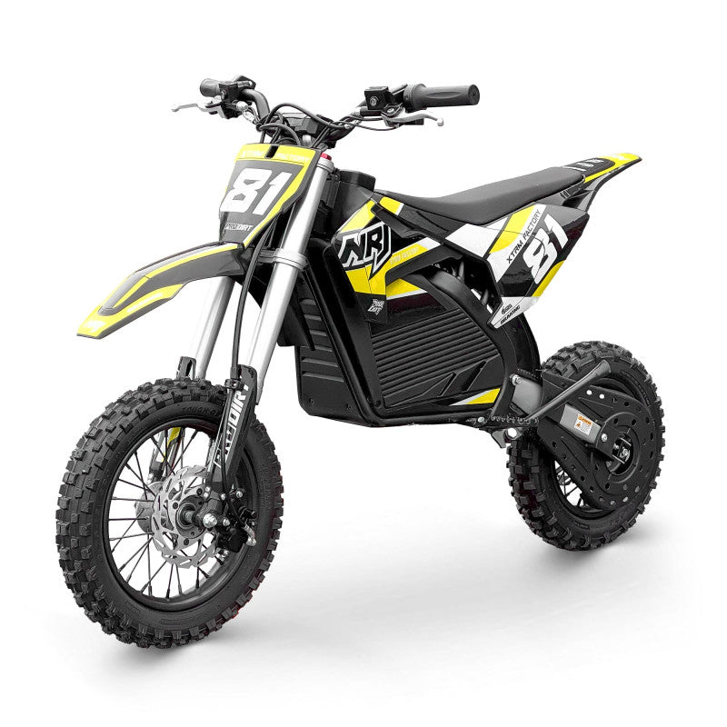 Dirt bike 1000W lithium pour enfant NRJ 12/10 Jaune