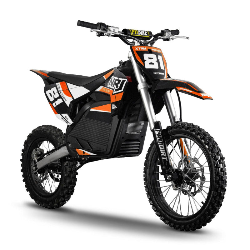 Motocross électrique NRJ 5000WATTS - 72V30AH - 17/14 - ORANGE