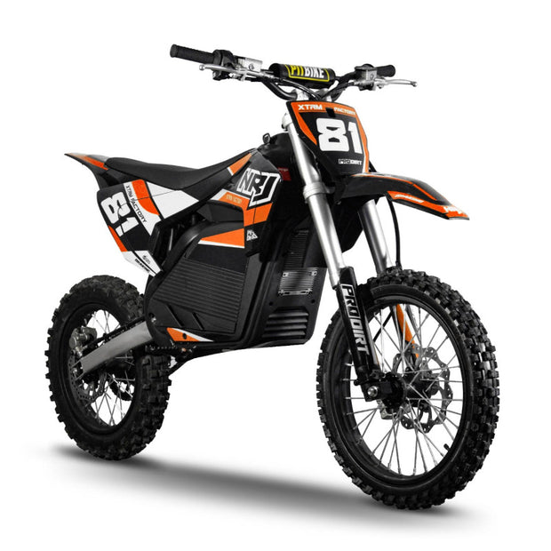 Motocross électrique NRJ 5000WATTS - 72V30AH - 17/14 - ORANGE