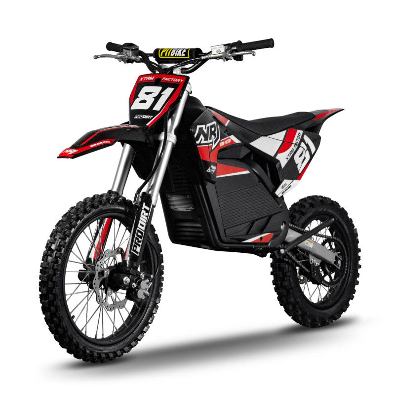 Motocross électrique NRJ 5000WATTS - 72V30AH - 17/14 - ROUGE