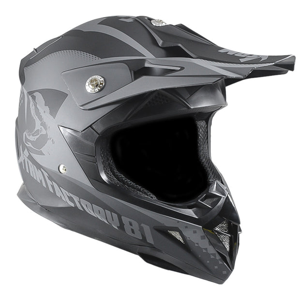 Casque moto enfant XTRM 81, Noir, L KID 51-52cm