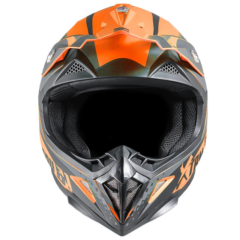 Casque moto enfant XTRM 81, Vert, L KID 51-52cm