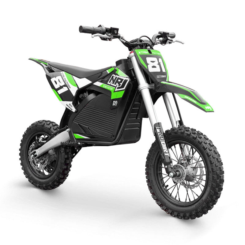 Dirtbike électrique enfant NRJ 1000W 12/10 Vert