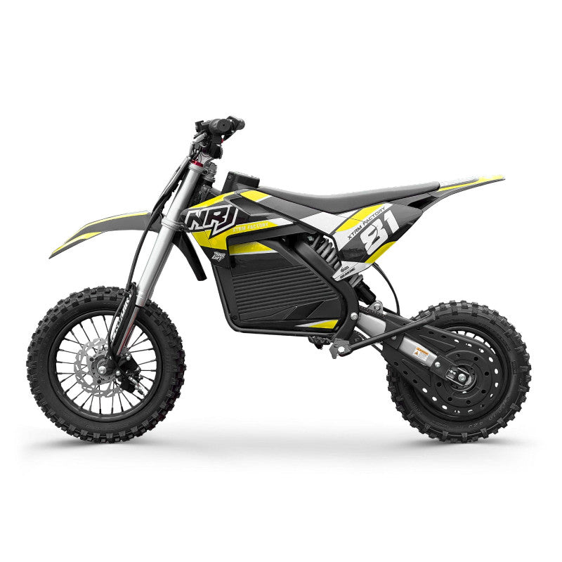 Dirt bike 1000W lithium pour enfant NRJ 12/10 Jaune