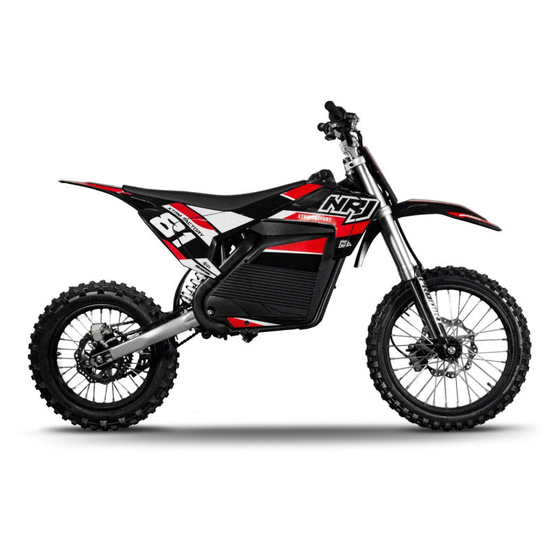 Motocross électrique NRJ 5000WATTS - 72V30AH - 17/14 - ROUGE