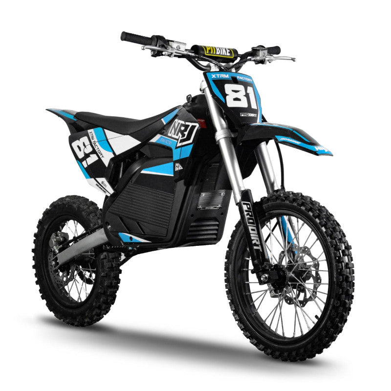 Motocross électrique NRJ 5000WATTS - 72V30AH - 17/14 - BLEU