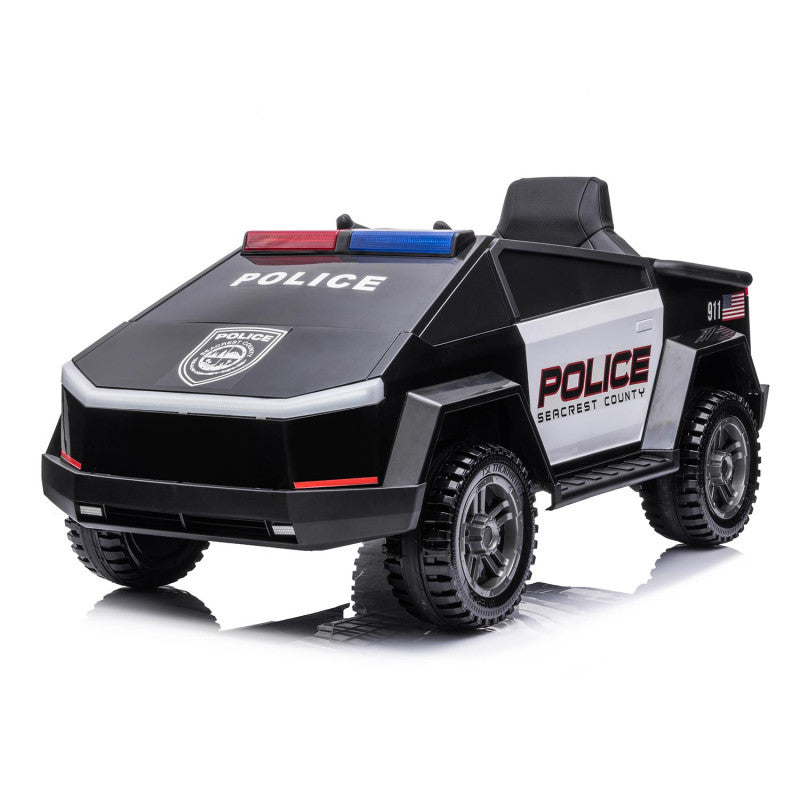 Voiture électrique enfant 12V, Tesla Cybertruck Police