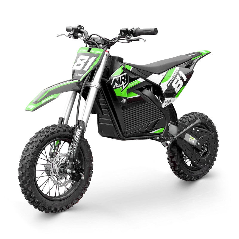 Dirtbike électrique enfant NRJ 1000W 12/10 Vert