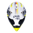 Casque cross PULL IN Race Blanc, Jaune Fluo, XL