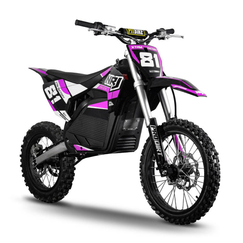 Motocross électrique NRJ 5000WATTS - 72V30AH - 17/14 - ROSE