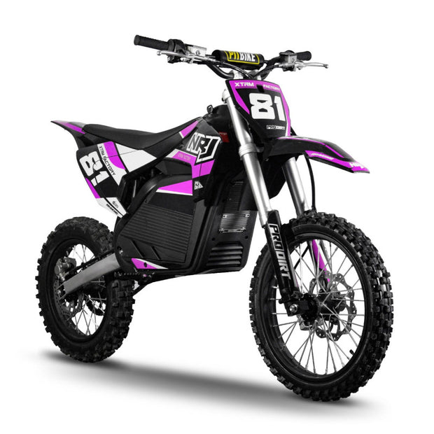 Motocross électrique NRJ 5000WATTS - 72V30AH - 17/14 - ROSE