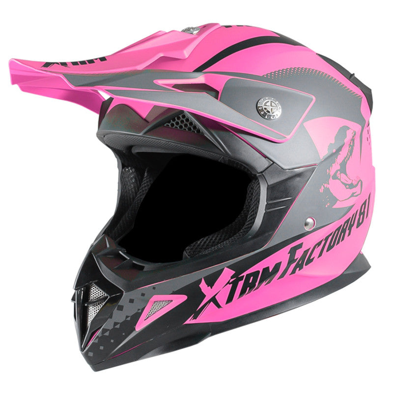 Casque moto enfant XTRM 81, Rose, L KID 51-52cm